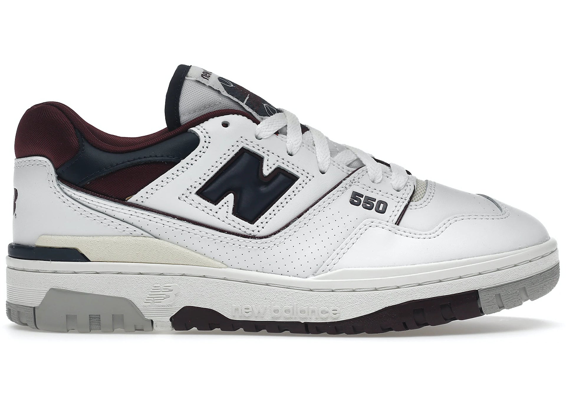 New Balance 550 White Navy NB Burgundy
